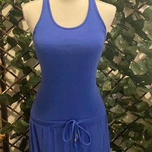 Athleta Blue Maxi Dress with Tie-Up Front